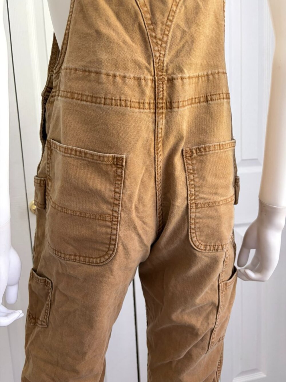 Carhart Size Small Short Tan Khaki Overalls 2018 Work Dungarees - Picture 6 of 14